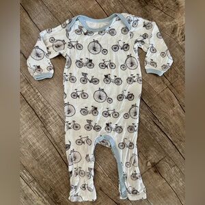 Bestaroo Blue Gray Bicycle Modal Romper Coverall‎ 6–12 Months
